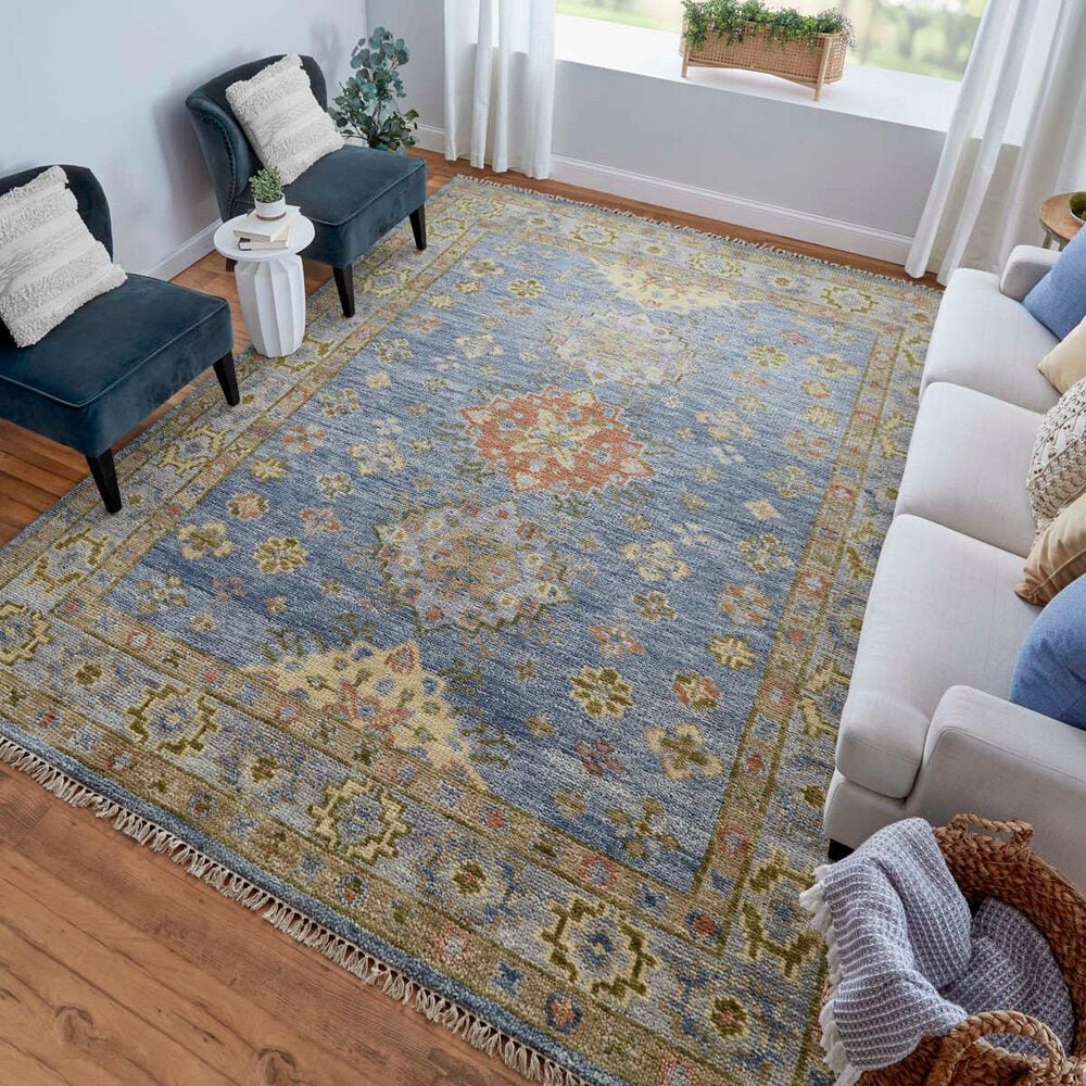 Feizy Fillmore 3&#39; x 5&#39; Blue Area Rug, , large