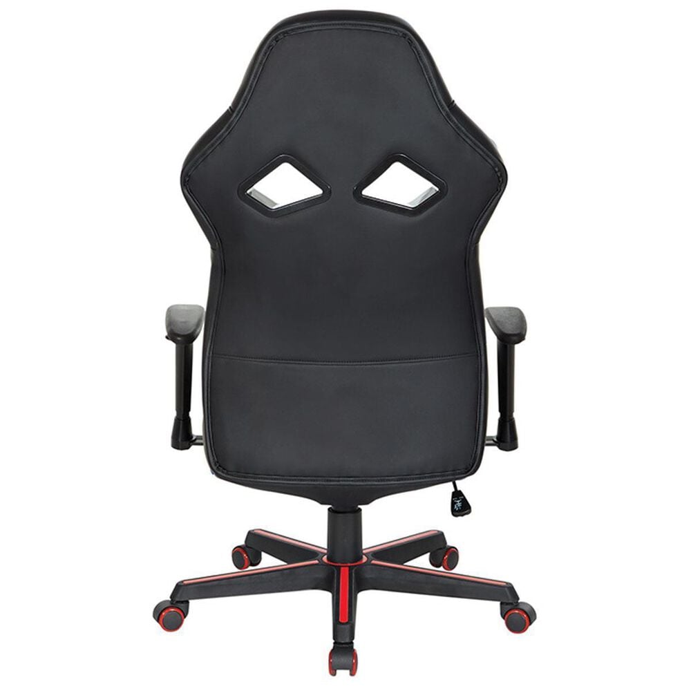 OSP Home Vapor Gaming Chair in Black and Red, , large