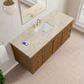 James Martin Laurent 60" Single Bathroom Vanity in Honey Oak with 3 cm Tajnar Eclos Top, Rectangular Sink and FreePower Wireless Charger, , large