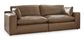 Ashley Emilia 2-Piece Stationary Symmetrical Sectional Loveseat in Caramel, , large
