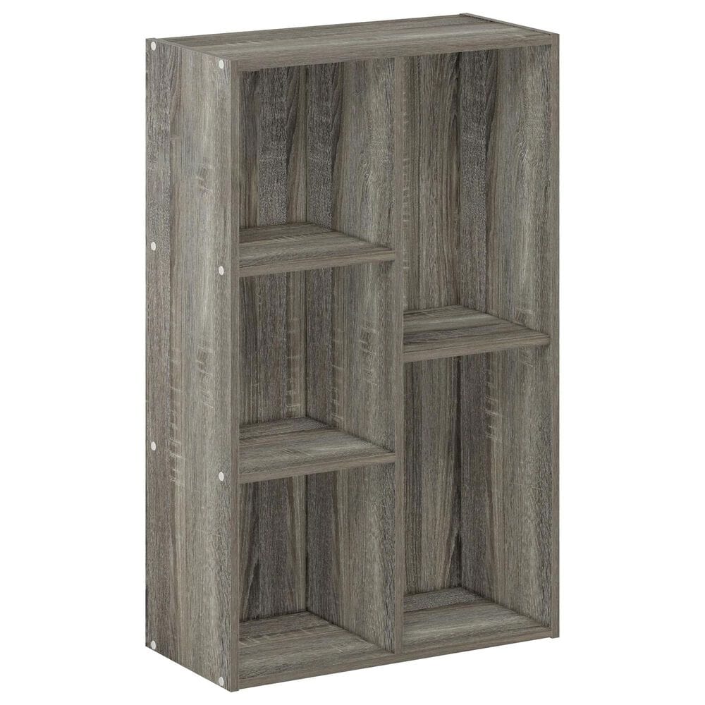 HOMLUX 5-Cube Open Shelf Storage Bookcase in French Oak, , large