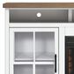 Endress International Hampton 74" Fireplace TV Console in Barnwood and Jasmin White, , large