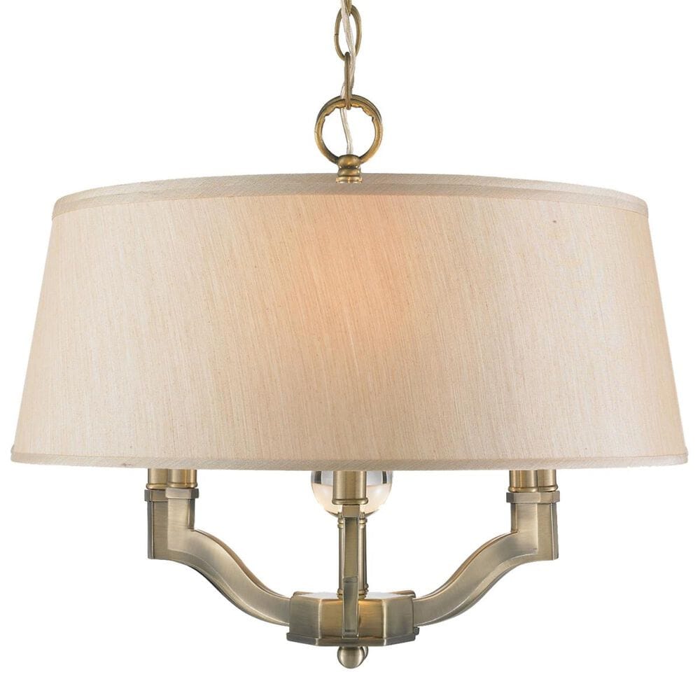 Golden Lighting Waverly Semi-Flush &#40;Convertible&#41; in Aged Brass, , large