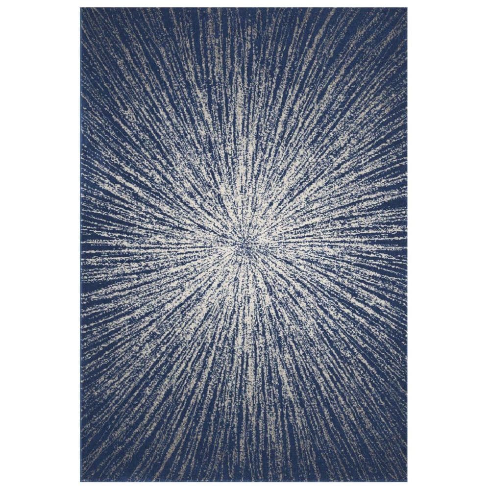 Safavieh Evoke EVK228N 5"1" x 7"6" Navy and Ivory Area Rug, , large