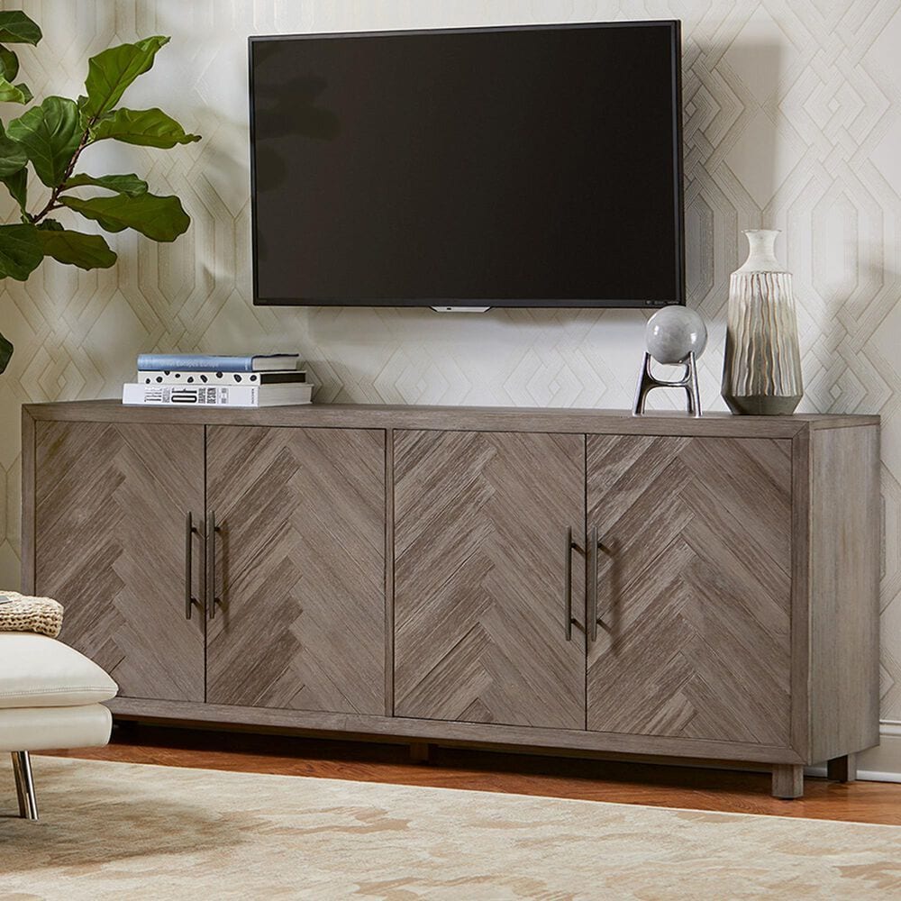 Wycliff Bay Palisades 80&quot; 4-Door Console in Brushed Gray, , large