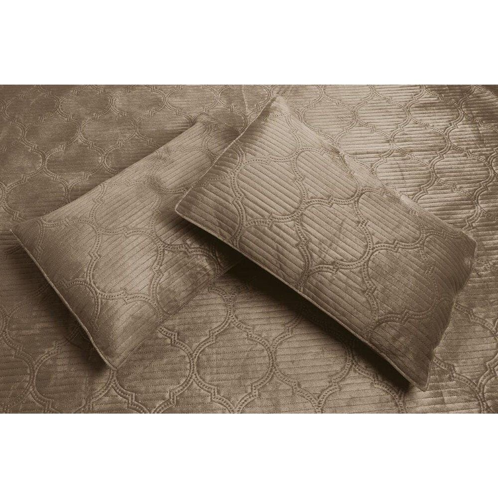 Duke Imports Virah Bella Micromink 3-Piece Full/Queen Quilt Set in Mocha Tetra, , large