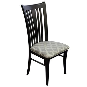 Declan Dining Classic Slat Back Dining Chair in Midnight Black Washed, , large