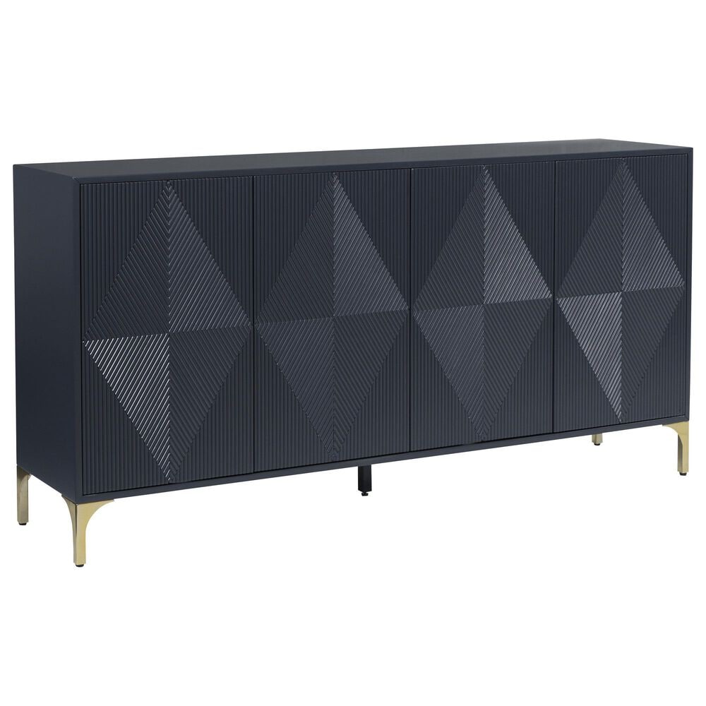 Ashley Loirwick Accent Cabinet in Dark Blue and Gold, , large