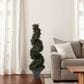 Timberlake 4" Artificial Spiral Cypress Topiary Tree with Pot in Green, , large