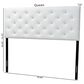 Baxton Studio Viviana Full Upholstered Headboard in White, , large