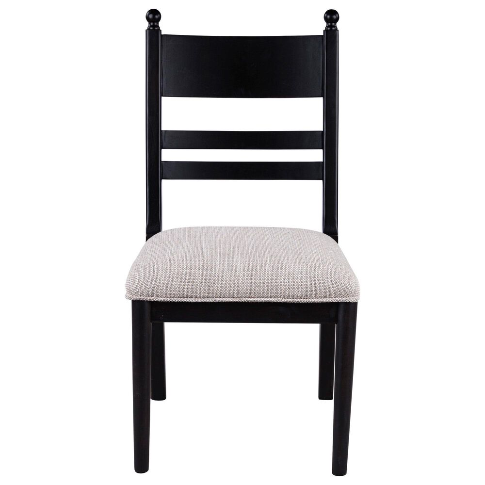 Ashley Greddinton 7-Piece Rectangular Extension Dining Set with Black Chairs in Medium Brown and Black, , large