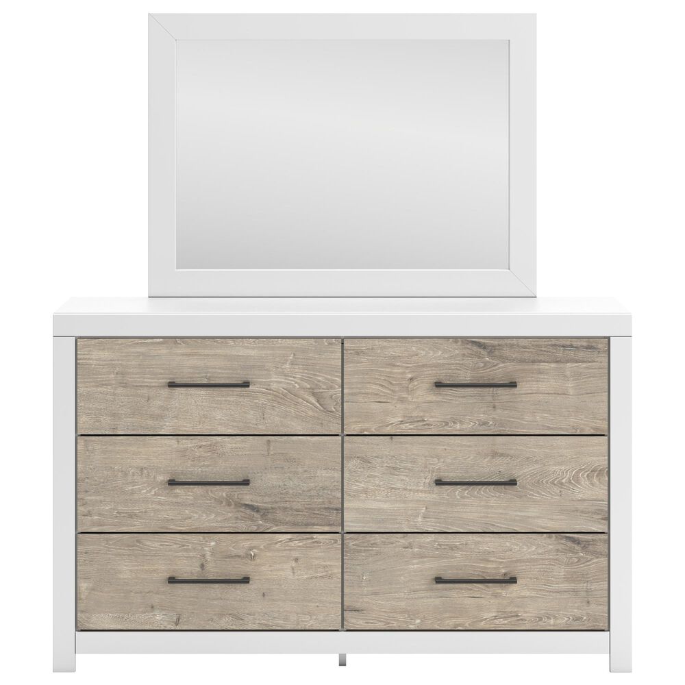 Ashley Charbitt 4-Piece Queen Panel Bedroom Set in Brown and Matte White, , large