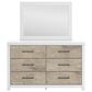 Ashley Charbitt 4-Piece Queen Panel Bedroom Set in Brown and Matte White, , large