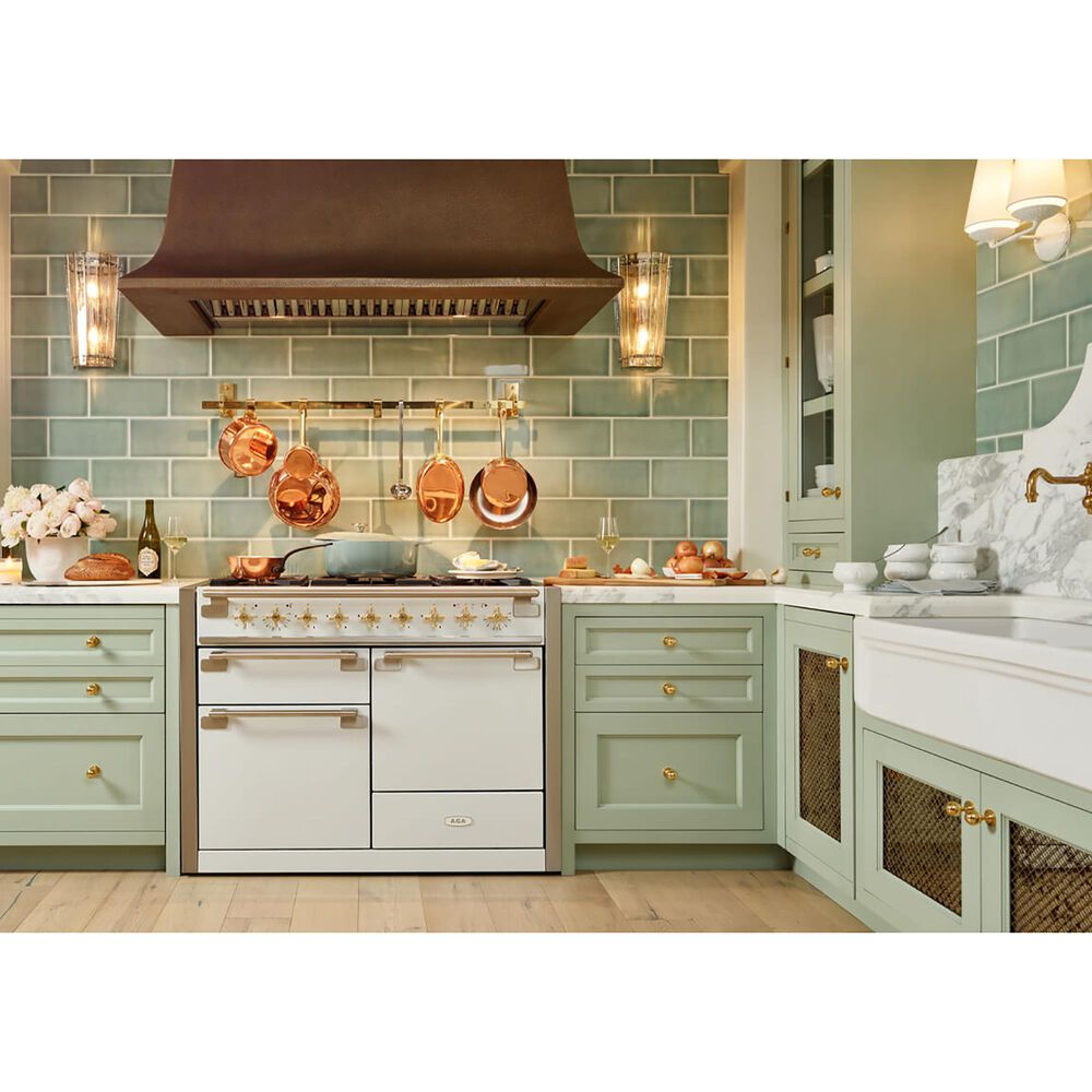 AGA Elise 48&quot; Freestanding Dual Fuel Range in White, , large