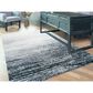 Feizy Micah 6"7" x 9"6" Black and Dark Gray Area Rug, , large