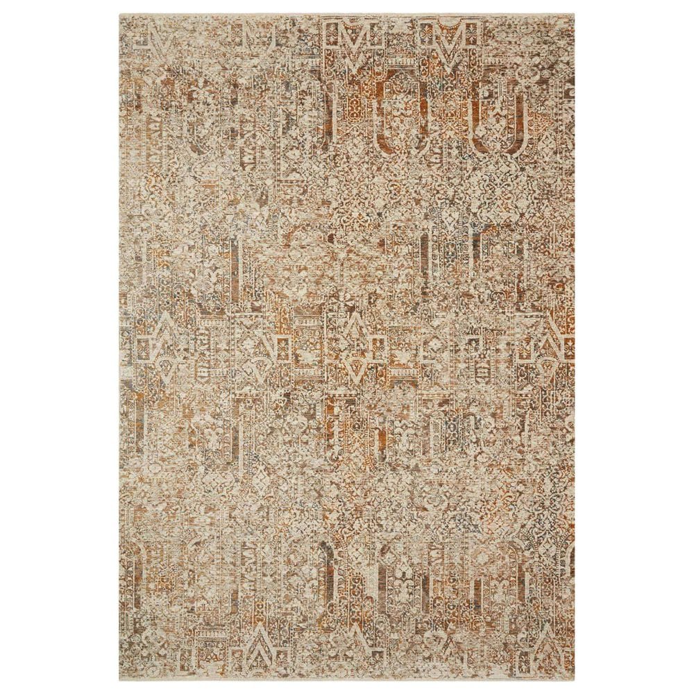 Loloi Lourdes LOU-05 2"3" x 3"10" Ivory and Orange Area Rug, , large
