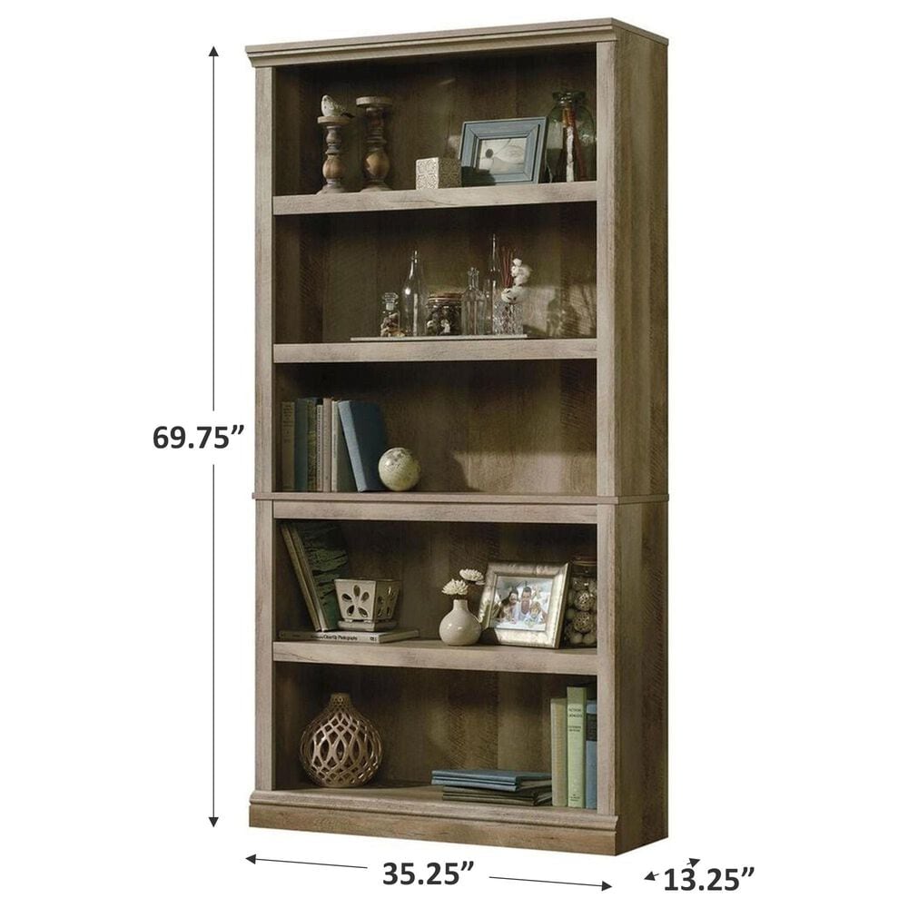 Sauder Select 5-Shelf Bookcase in Lintel Oak, , large