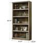 Sauder Select 5-Shelf Bookcase in Lintel Oak, , large