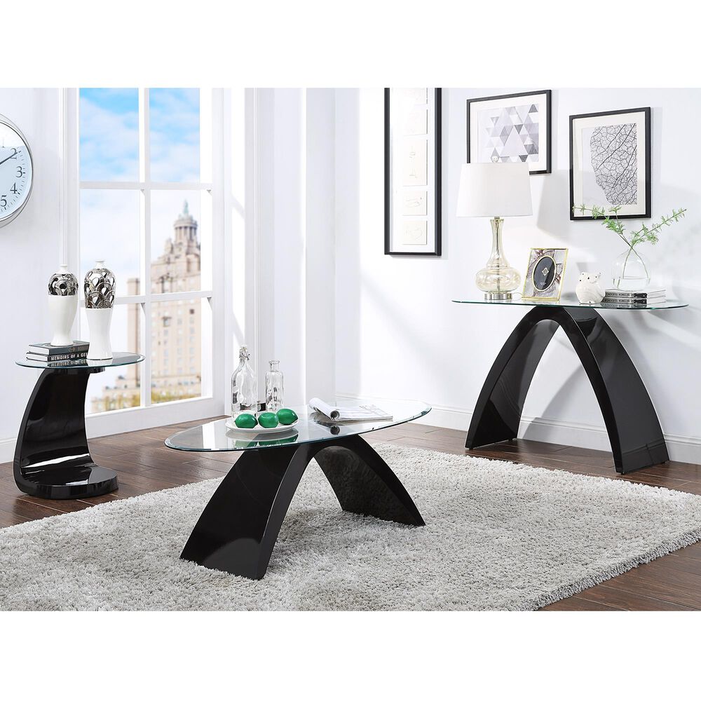 Furniture of America Bond 3-Piece Coffee Table Set in Black, , large