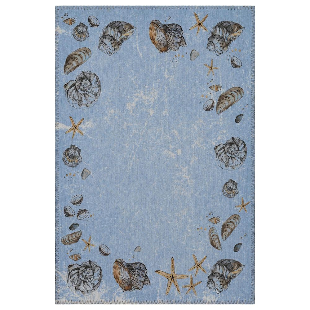 Dalyn Rug Company Seabreeze Animal Print 2"6" x 3"10" Denim Area Rug, , large