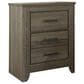 Ashley Zelen 4 Piece King Bedroom Set in Warm Gray, , large