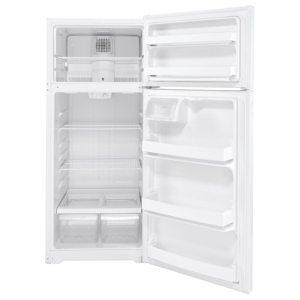 GE Appliances 17.5 Cu. Ft. Top Freezer Refrigerator Energy Star with Reversible Door in White, , large