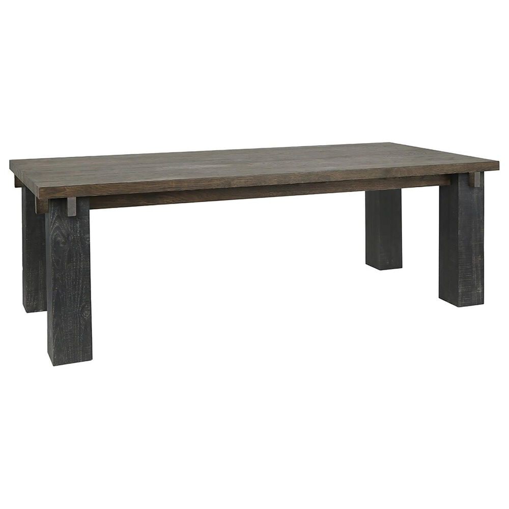 Classic Home Duncan 90" Dining Table in Suede Brown and Carbon Black - Table Only, , large