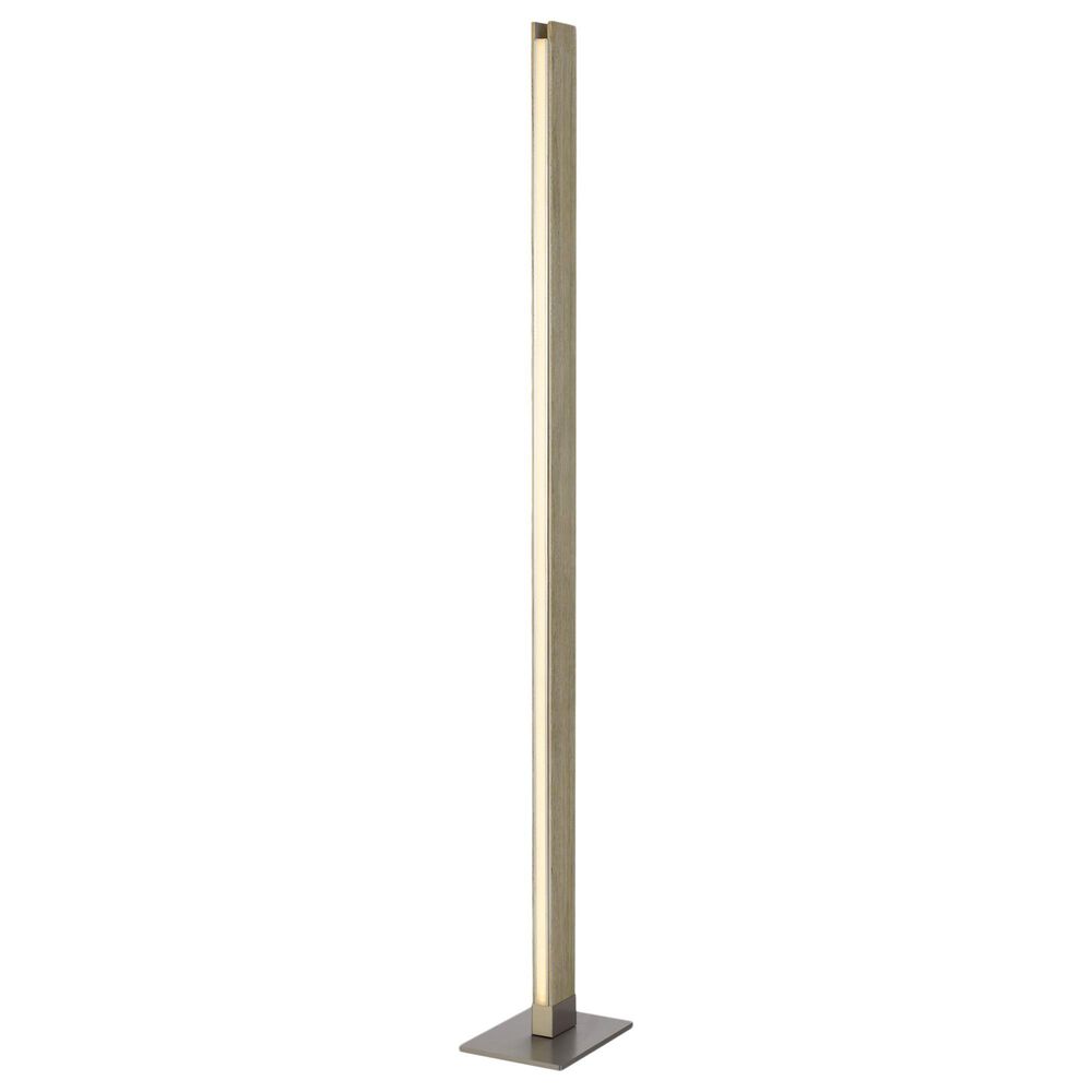 Cal Lighting Colmar Floor Lamp in Oak and Metallic Silver, , large