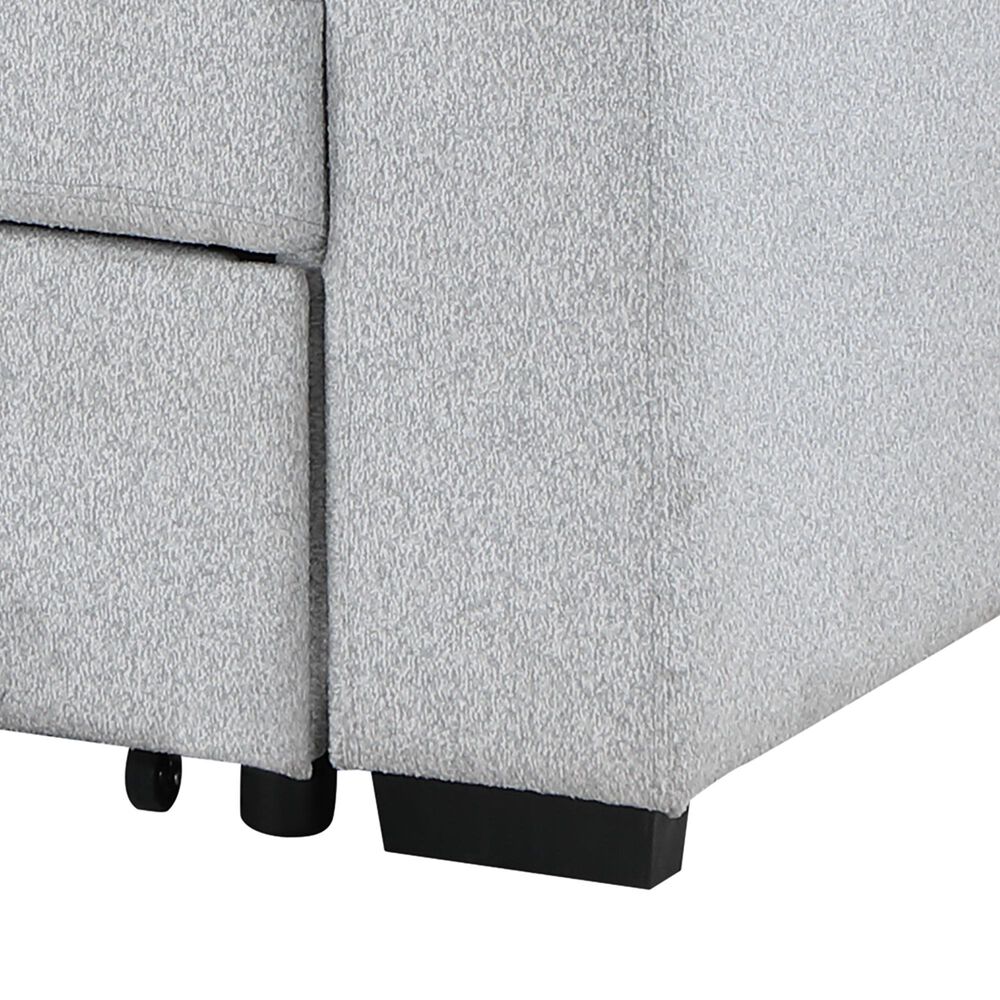 Global Furniture USA Stationary Sofa Sleeper with Reversible Chaise in Grey, , large