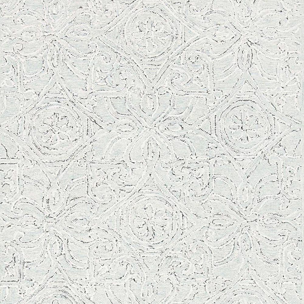 Safavieh Micro-Loop Damask 5&#39; Round Gray and Ivory Area Rug, , large