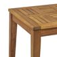 Hearth and Haven Hampton Outdoor Square Side Table with Slatted Top in Natural, , large