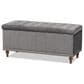 Baxton Studio Kaylee Storage Ottoman Bench in Grey, , large