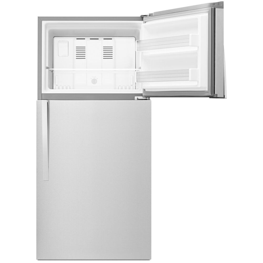 Whirlpool 19.2 Cu. Ft. Top Freezer Refrigerator with LED Interior Lighting in Monochromatic Stainless Steel, , large