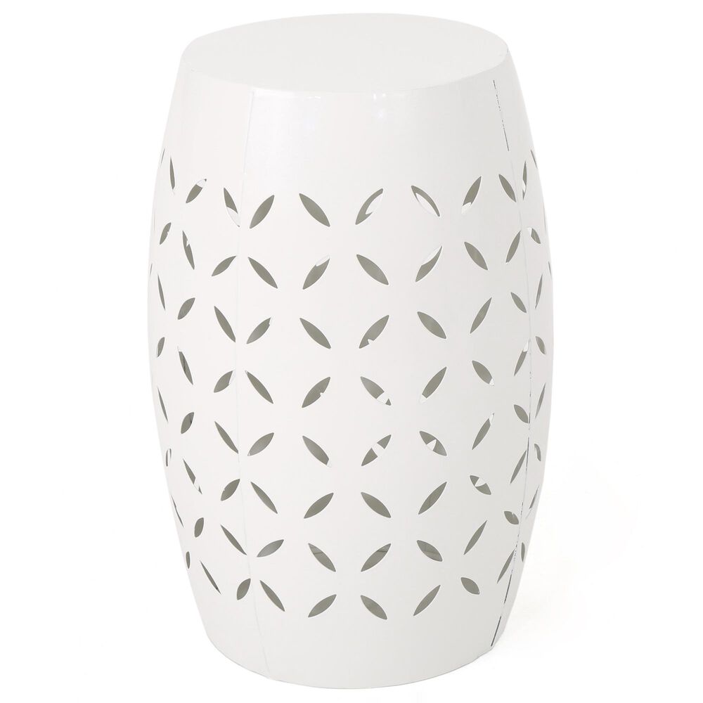 Noble House Lilac Patio Side Table in White - Table Only, , large