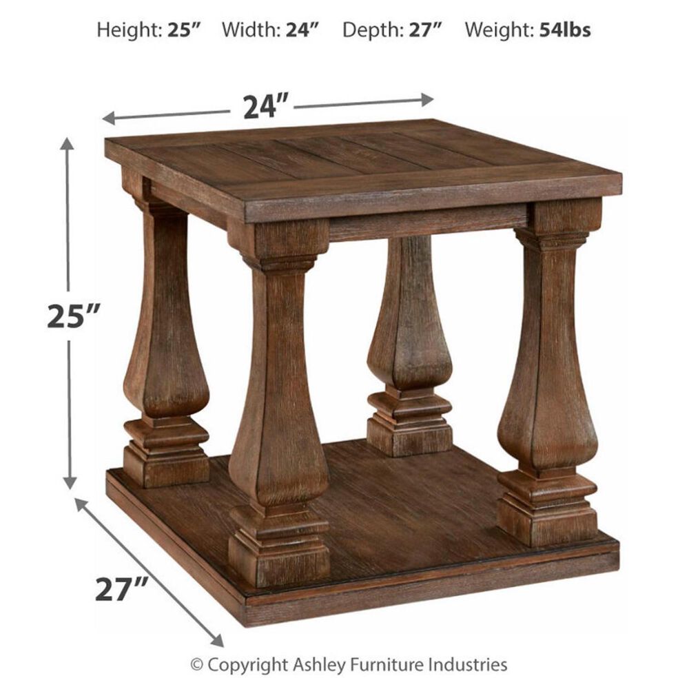 Ashley Johnelle End Table in Weathered Gray, , large