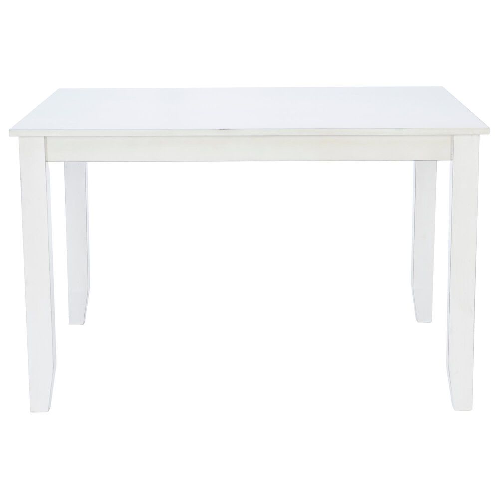 Linon Home Decor Hamlet 5-Piece Rectangular Dining Set in White, , large