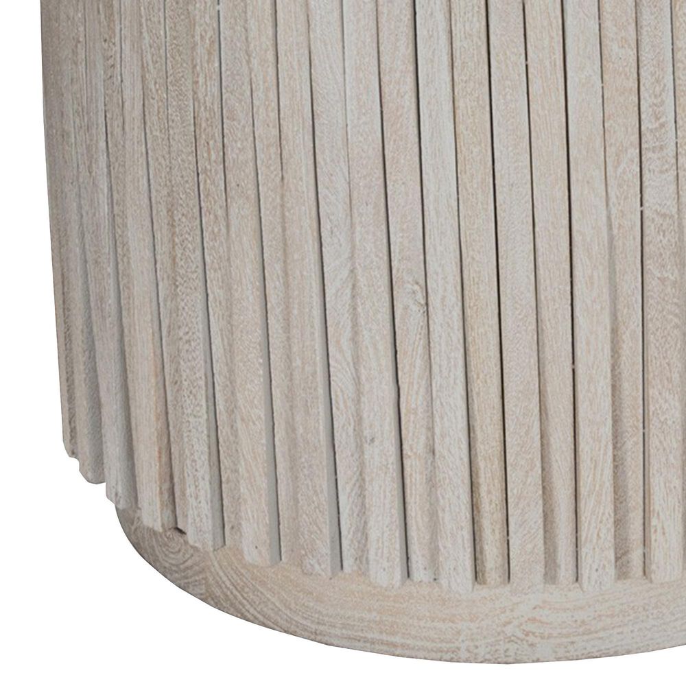 Classic Home Mrytle 24&quot; Round End Table in Mango Wood, , large