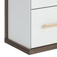 Ashley Kendanport Queen Upholstered Bed with Two Nightstands in Brown and White, , large