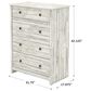 Sauder River Ranch 4-Drawer Chest in White Plank, , large