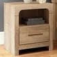 Ashley Kinlanni 1-Drawer Nightstand in Tan, , large
