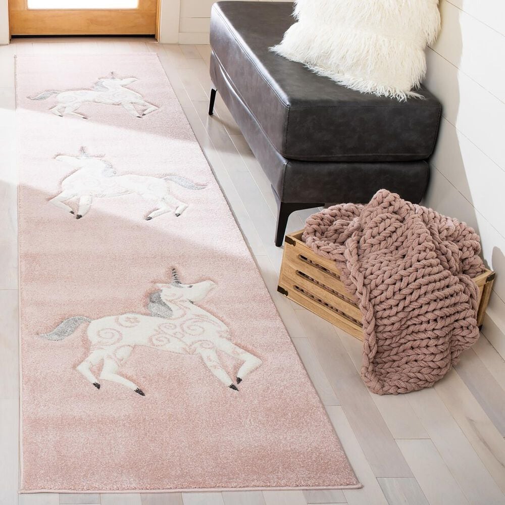 Safavieh Carousel CRK163 2&#39; x 8&#39; Pink and Ivory Kids Runner, , large