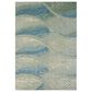 Kas Oriental Rugs Illusions Waves 3"3" x 4"11" Seafoam Area Rug, , large
