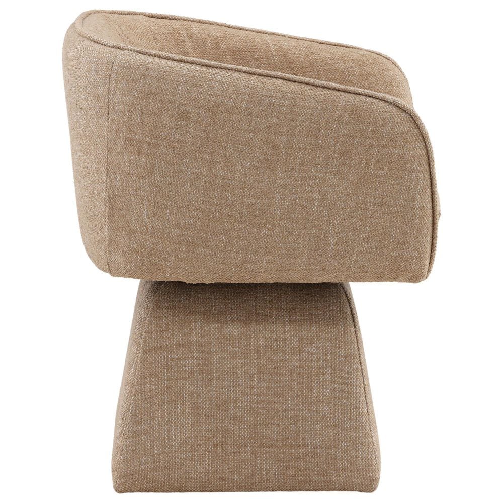 Blue Sun Designs Jonie Dining Swivel Arm Chair in Camel, , large