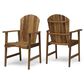 Hearth and Haven Outdoor Adirondack Dining Chair in Natural (Set of 2), , large