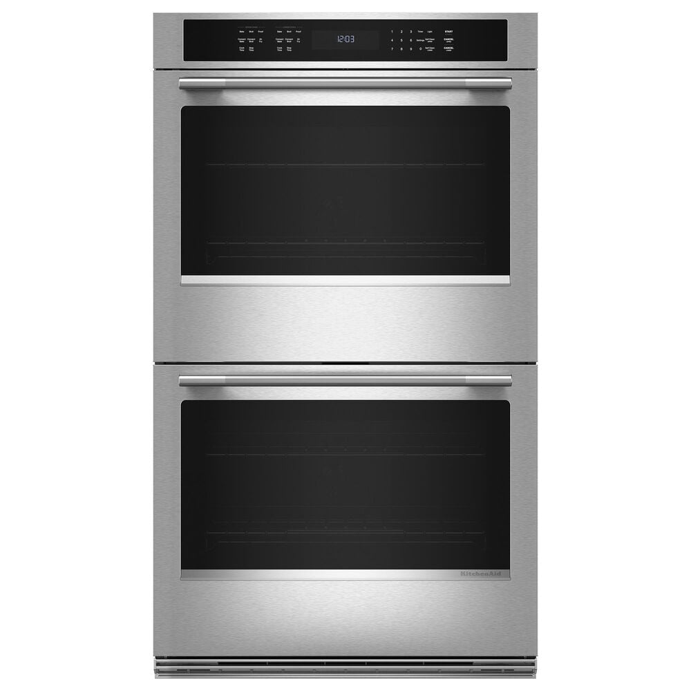 KitchenAid 30" Double Wall Oven with Air Fry Mode in PrintShield Stainless, , large