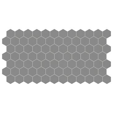 Dal-Tile Keystones Suede Gray 1" x 1" Hexagon on 12" x 22.625" Porcelain Mosaic Sheet, , large