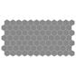 Dal-Tile Keystones Suede Gray 1" x 1" Hexagon on 12" x 22.625" Porcelain Mosaic Sheet, , large