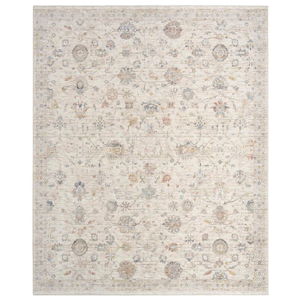 Nourison Antique Fusion ANF04 Ivory and Multicolor 8" x 10" Area Rug, , large