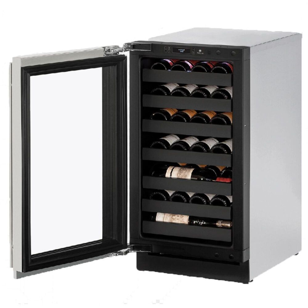 U-Line 18&quot; Wine Cooler with Stainless Frame &#40;Lock&#41; and Left Hand Hinged, , large