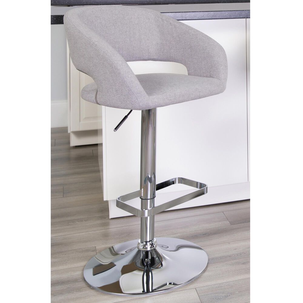 Flash Furniture Adjustable Barstool in Gray, , large